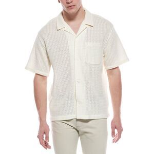 Frame Denim Mens Frame Open Weave Shirt, White